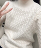 YRTD羊絨衫女100%山羊絨半高領(lǐng)寬松七針加厚針織百搭打底衫毛衣冬高端 原絨米（禮盒包裝+JD送貨上門(mén)） L 110-120斤 曬單實(shí)拍圖