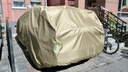 御山河奧迪a6l/a5/a4l/a3/q3/q5l/q2l/q7車衣汽車全車罩冬季加厚防雪罩 奧迪Q5L【卡其色-牛津布車衣】 加絨加厚升級款+收納袋 曬單實(shí)拍圖