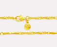 周大福母亲节礼物竹节足金黄金手链(工费260)16.25cm 约2.55g EOF154 实拍图