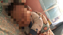 棉大班（MIANDABAN）男童長袖t恤純棉假兩件寶寶上衣兒童春秋薄款小童嬰兒打底衫秋裝 杏黃+白綠 80 CM 曬單實拍圖