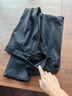 皮爾卡丹（pierre cardin）西褲女秋冬加絨加厚直筒長(cháng)褲高腰垂感顯瘦黑色工作褲OL職業(yè)褲 加絨 九分黑色 L 111-120斤 曬單實(shí)拍圖