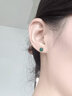 七度經(jīng)典日?？罹G瑪瑙正圓銀耳釘4/6/8mm綠玉髓高級(jí)感耳飾禮物送女友 6mm綠瑪瑙【1對(duì)】 曬單實(shí)拍圖