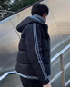 啄木鳥棉衣男士外套冬季加絨加厚款男生棉襖子秋冬裝潮牌羽絨棉服 連帽款5811黑色 XL 【130-145斤】 曬單實拍圖