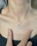 中國黃金（CHINA GOLD）銀項鏈女一貝輩子吊墜銀杏葉貝殼飾品婦女節生日禮物送女友 三生有幸項鏈-白金色+中金禮盒 曬單實(shí)拍圖