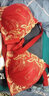 雅鹿繡花前扣式防下垂聚攏內衣收副乳無(wú)鋼圈女士胖媽媽大碼薄款文胸罩 大紅[舒適前扣款]單件裝 85B 38C通杯 曬單實(shí)拍圖