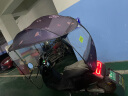 馨颜电动车雨棚车棚电瓶车防晒雨棚踏板摩托车挡雨棚遮阳罩雨棚 升级款青色海豚+雨帘(后视镜款） 实拍图