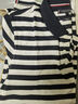 TOMMY HILFIGER【透氣舒適】夏季男珠地網(wǎng)眼撞色條紋休閑短袖T恤POLO02355 黑白條紋0A4 M (推薦：135-150斤) 曬單實拍圖