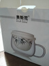 美斯尼 玻璃茶杯茶水分離水杯陶瓷過濾內(nèi)膽辦公室茶杯茶具高硼硅泡茶杯 藍(lán)荷（300毫升） 曬單實拍圖