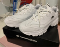 斯凱奇（Skechers）小白熊丨老爹鞋男女同款革面復(fù)古潮流休閑學(xué)生跑步運(yùn)動(dòng)鞋小白鞋 女款-黑標(biāo)小白熊/WBK 36.5 曬單實(shí)拍圖