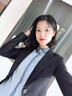 安依蓮小西裝套裝女格子秋冬款面試正裝職業(yè)裝女裝套裝經(jīng)理西服工作服 深灰西裝+褲子 L 曬單實(shí)拍圖