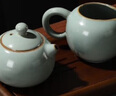 容山堂汝窯汝瓷茶具整套功夫茶具套裝家用陶瓷茶壺茶杯蓋碗高檔禮盒禮品 天青汝窯茶具套裝-西施壺款 1個(gè) 曬單實(shí)拍圖
