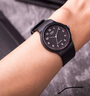 卡西歐（Casio)手表 MQ-24系列 時尚小盤魅力中性學(xué)生男表 黑盤黑橡膠帶MQ-24-1BV 曬單實拍圖
