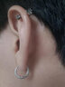LUCKY TIPSS925銀耳環(huán)男小眾男士耳釘潮流個(gè)性男款酷帥冷淡男生耳圈潮男耳飾 星光耳扣【 一對】 曬單實(shí)拍圖