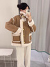 唐菓蜜羊羔毛外套女2024秋冬季新款韓版時(shí)尚學(xué)生棉衣加厚保暖羊羔絨外套 粉色 M 曬單實(shí)拍圖