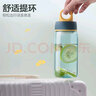 茶花塑料水杯時尚男女士運動隨身杯子便攜提繩隨手杯帶茶隔 藍色- 510ml 曬單實拍圖