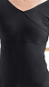 艾舞戈 舞蹈服練功服女修身顯瘦跳舞服裝成人芭蕾舞形體健美瑜伽T恤上衣 黑色-短袖 2XL 曬單實(shí)拍圖
