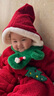G.DUCKKIDS小黃鴨嬰兒圣誕連體衣新生兒衣服寶寶秋冬哈衣爬服加厚保暖外出服 白色 66尺碼建議0-3個(gè)月8-12斤 曬單實(shí)拍圖