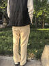 楠中國風(fēng)休閑款褲子男苧麻透氣直筒褲夏季簡(jiǎn)約長(cháng)褲寬松薄款松緊褲 36#亞麻原色 XL 曬單實(shí)拍圖