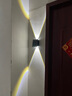 鄉(xiāng)間小路 太陽能戶外壁燈庭院景觀裝飾燈別墅陽臺花園圍墻室外防水洗墻燈 兩束光-太陽能-1個 曬單實拍圖