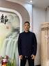 沙馳SATCHI男裝男士派克羽絨服2023新款鵝絨兔毛行政夾克外套男【防風(fēng)保暖】 藏青 50 曬單實拍圖