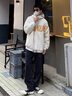 柏銘臣直筒休閑褲男士日系工裝褲子秋冬新款潮牌寬松運(yùn)動(dòng)闊腿長(zhǎng)褲子男 黑色 XL【建議130-145斤】 曬單實(shí)拍圖