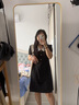 clotho Rennie品牌女裝法式連衣裙女2025年夏季新品氣質(zhì)名媛遮肉顯瘦減齡小黑裙 黑色 M 曬單實拍圖
