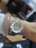 寶時(shí)捷（POSCER）女士手表全自動(dòng)機械表鏤空防水手表女時(shí)尚休閑保時(shí)捷女表6082L 6082L.VVW介金白盤(pán)女 曬單實(shí)拍圖