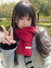 星玫蘭妃（star mei lan fei）精選澳洲純羊毛圍巾新款純色百搭男女生冬季保暖針織圍脖情侶 羊毛針織/紅色 現貨 曬單實(shí)拍圖