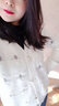 斐特瑪 針織開衫女毛衣外套寬松新款早春秋針織衫秋冬季女裝上衣針織衫 白色 均碼 80-145斤可穿 曬單實(shí)拍圖