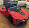 貝瑞佳（BeRica）寶馬I8授權嬰兒童電動(dòng)車(chē)遙控汽車(chē)小孩玩具車(chē)可坐人寶寶搖擺四輪 紅色四驅搖擺+遙控＋發(fā)泡輪皮座 曬單實(shí)拍圖