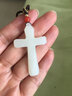 昆玉謠和田玉十字架吊墜男女士款玉石珠寶牌佩掛件項鏈玉墜附證書(shū) 小號十字架48*29*6MM 曬單實(shí)拍圖