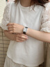 巴寶莉七夕情人節(jié)禮物送女友老婆閨蜜生日禮物女生實用走心高級輕奢小眾 銀白面黑皮帶（項鏈+手鐲+禮盒） 曬單實拍圖