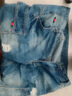 唐治 破洞牛仔短褲男工裝潮牌夏季薄款五分褲寬松直筒夏天休閑大碼中褲子 藍色705 31碼 曬單實(shí)拍圖