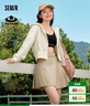 森馬（Semir）【梅花聯(lián)名】短外套女寬松連帽夾克2024年秋新款顯高顯瘦上衣白色 奶白10501 150/76A/XS 曬單實(shí)拍圖