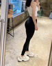 浪莎瑜伽褲女夏季跑步運動(dòng)健身無(wú)尷尬線(xiàn)提臀打底褲小腳褲鯊魚(yú)褲緊身褲 高級灰1條 M /(85-105斤) 曬單實(shí)拍圖