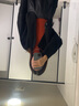 日著（rizhuo）原創(chuàng)女裝2024年秋季新款高領(lǐng)打底上衣撞色一體無(wú)縫全綿羊毛衫 扭扭橘 M 曬單實(shí)拍圖