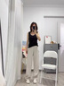 AEMAPE淺色微喇牛仔褲女夏薄款2025時尚遮胯顯瘦小個子高腰喇叭褲子 淺藍(lán)色 S -85-95斤 曬單實拍圖
