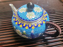 歸銀堂景泰藍(lán)喜上眉梢銀茶具套裝足銀999手工泡茶壺純銀杯子收藏送禮 淺藍(lán)套裝 1壺4杯+證書(shū)+禮盒 曬單實(shí)拍圖