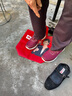 舒悅老人鞋夏季新款透氣軟底媽媽鞋舒適中老年健步鞋運動(dòng)鞋爸媽休閑鞋 酒紅色（女）【春秋款】 41 曬單實(shí)拍圖