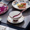 英格麗（INGRI）國潮輕奢餐具創(chuàng)意高檔家用碗碟深盤陶瓷中式湯碗筷瓷器搭配組合裝 【嫣紅】4.5寸碗 曬單實拍圖