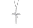 Vana信仰之光十字架銀項鏈男女銀吊墜生日禮物送男朋友老公 信仰之光項鏈【男/女同款】 曬單實(shí)拍圖