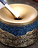京也純黃銅仿古煙灰缸創(chuàng  )意個(gè)性家用客廳辦公室防飛灰新中式輕奢男禮物 (霽彩藍)京也-云紋純黃銅煙灰缸 曬單實(shí)拍圖