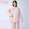 蘭卓麗【情侶裝】家居服上下套裝保護暖衣男女款珊瑚絨睡衣秋冬 杏粉色【女款】 L （165）女款 曬單實(shí)拍圖