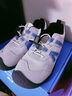 小藍羊小藍羊秋季新款男女童足球鞋透氣跑步鞋軟底運動(dòng)鞋 能量灰 33碼  曬單實(shí)拍圖