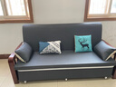 薩迪歐實(shí)木沙發(fā)床折疊書(shū)房客廳多功能單人雙人坐臥兩用可拆洗布藝沙發(fā)床 深灰色(實(shí)木橡木扶手) 外寬1.88米【無(wú)儲物】椰棕款 曬單實(shí)拍圖