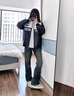 WHIM NASA男士皮衣夾克春季外套男秋冬季加絨棉服騎行機車服棒球服美式復古 黑色 2XL 曬單實拍圖