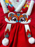 長(cháng)命富貴連衣裙女童寶寶冬裝中國風(fēng)漢服裙子周歲禮服女寶寶拜年服冬季厚款 龍臨福至+小包包 90 曬單實(shí)拍圖