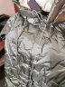 蓝地（LANDI）【鹅绒系列】不规则绗线中长款羽绒服女2022年新款冬季厚外套 军绿色 L 晒单实拍图