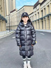 G.DUCKKIDS初中生羽絨服女學(xué)生冬季外套中長(cháng)款2025新款時(shí)尚加厚少女大童冬裝 黑色服 140 cm 曬單實(shí)拍圖