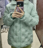 妙奕嘉棉服女2024新款外套棉襖棉衣冬季女士中長款冬裝學生面包服小個子 湖綠色銀標小清新外套 L 【建議120-135斤】 曬單實拍圖